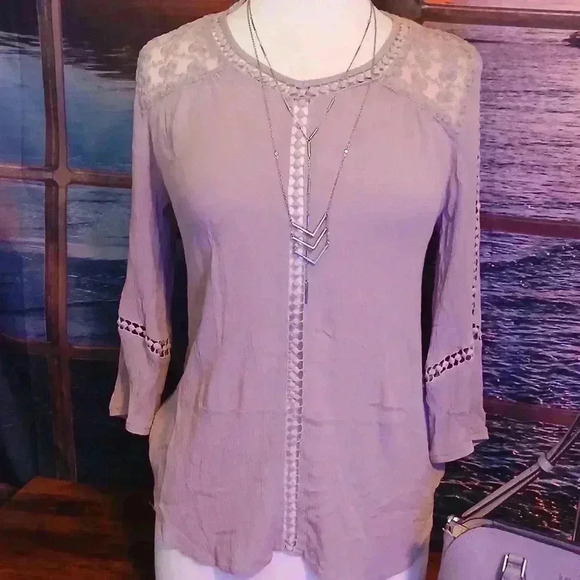 Studio jpr size medium mauve floral designer blouse - Picture 10 of 16